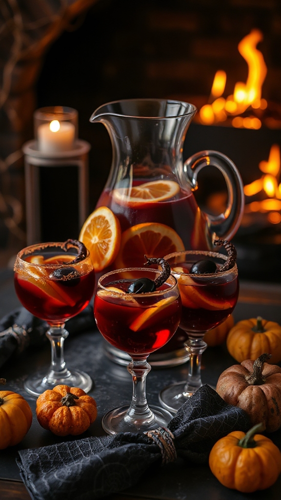 thrilling halloween sangria recipe