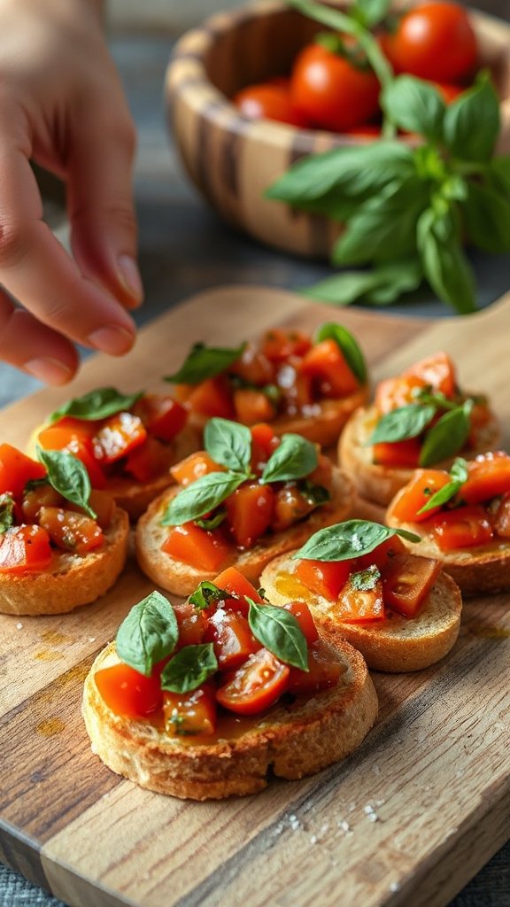 tomato basil bruschetta appetizer tomato basil bruschetta appetizer