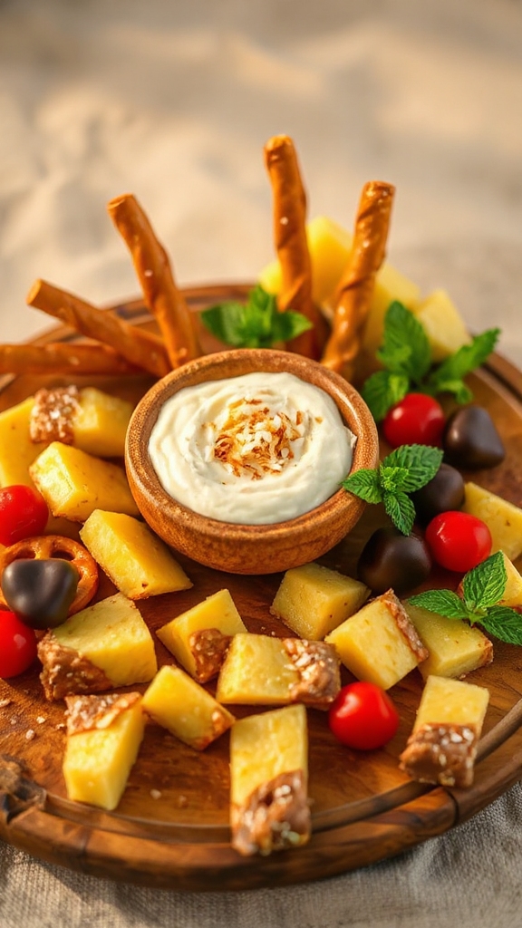 tropical coconut pineapple dip