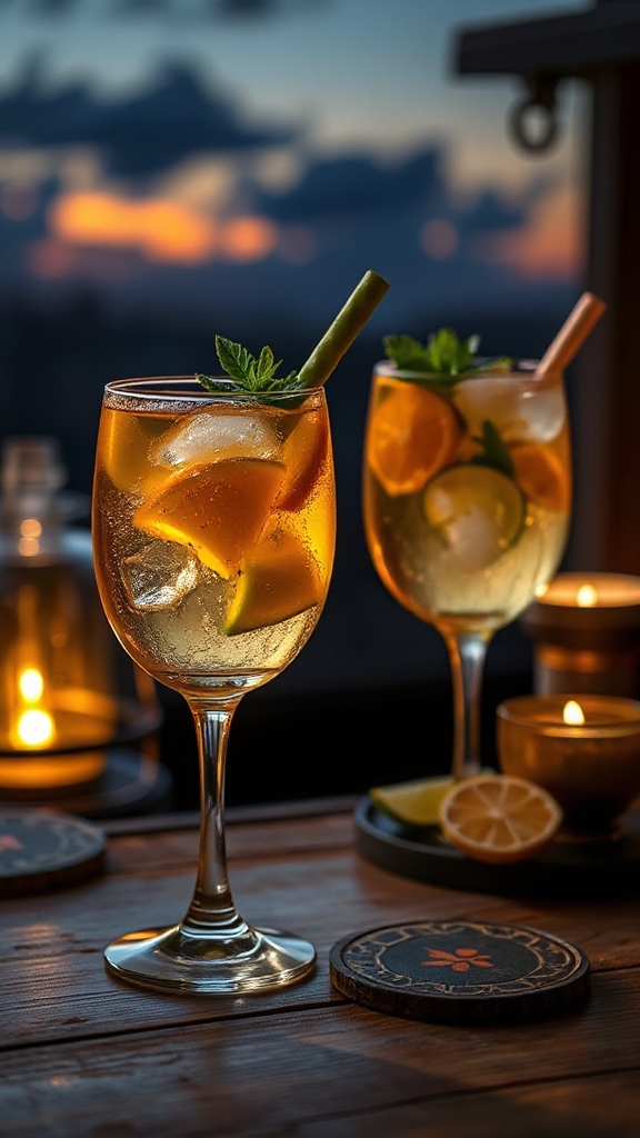 tropical halloween cocktail delight