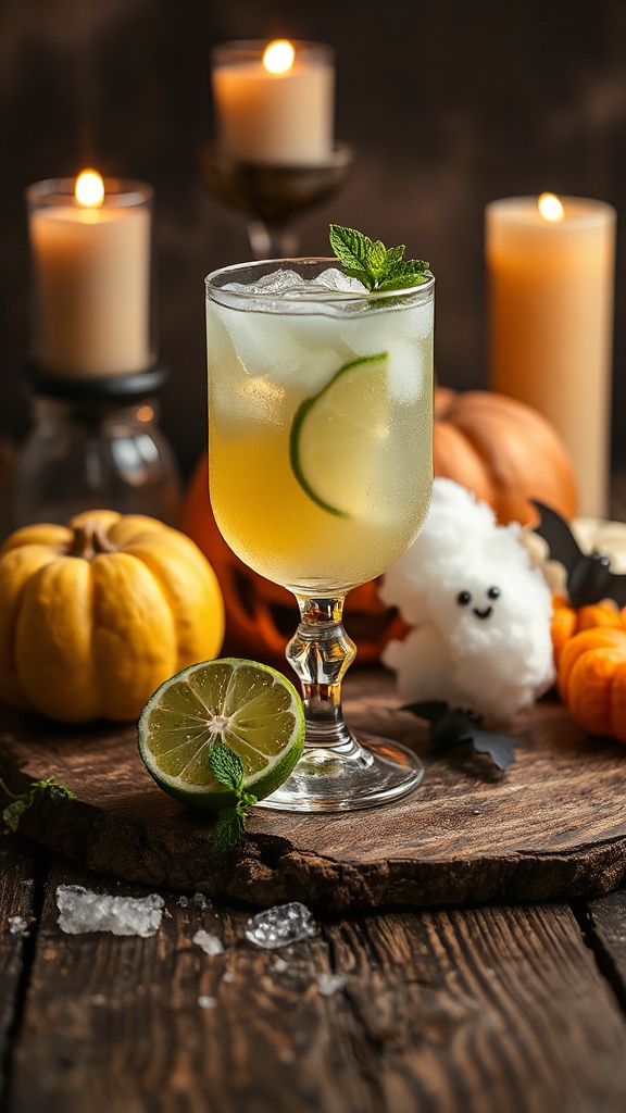 tropical halloween coconut limeade