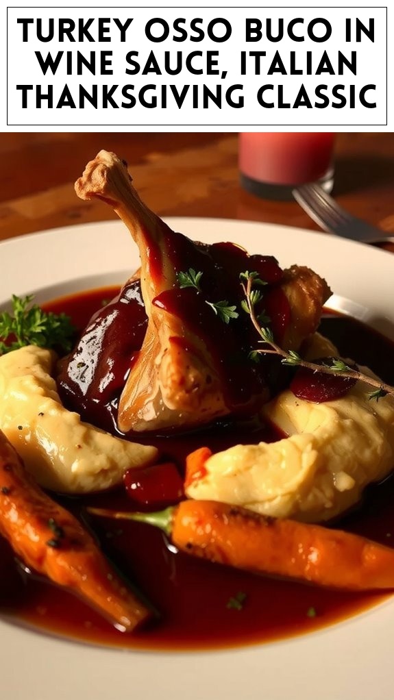 Turkey Osso Buco in Wine Sauce, Italian Thanksgiving Classic