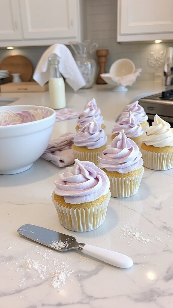 two tone frosting preparation steps