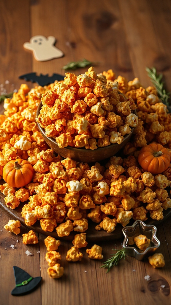 vegan caramel coated popcorn snack
