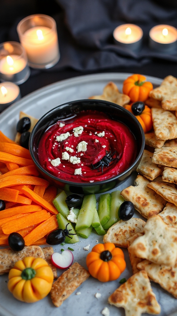 vibrant beetroot yogurt dip