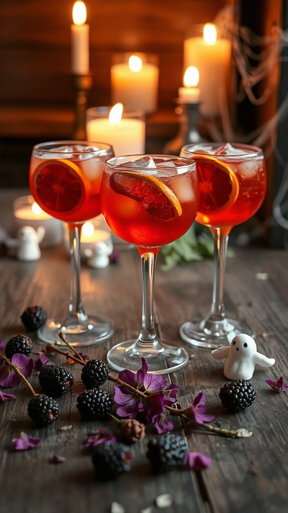 vibrant blood orange spritzer