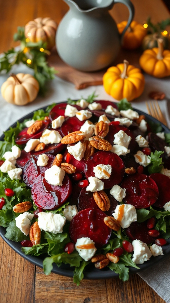 vibrant halloween beet salad