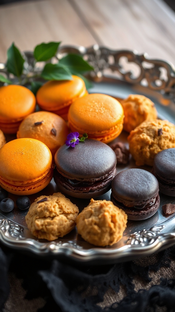 vibrant halloween macarons recipe