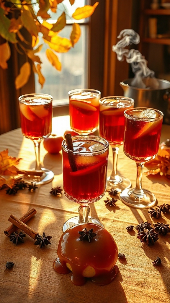 warm autumn beverage punch