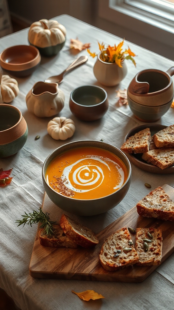 warm creamy fall soup
