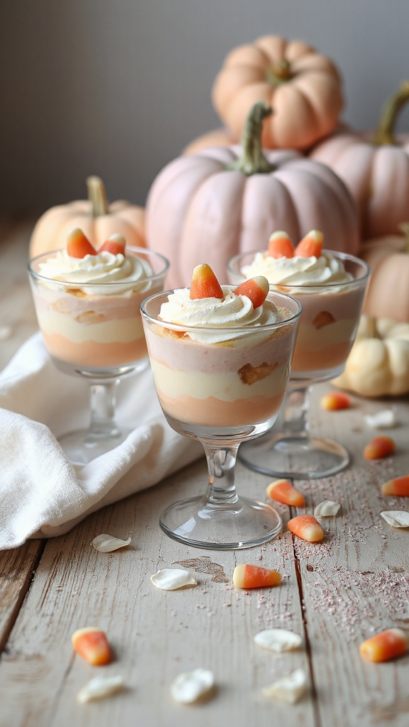 whimsical halloween dessert parfaits