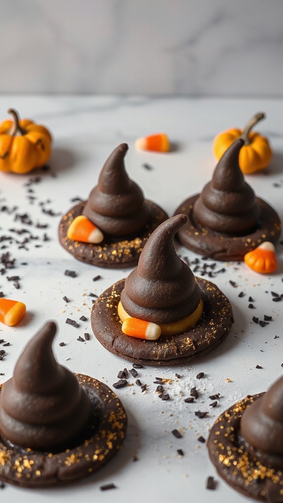 whimsical halloween witch cookies
