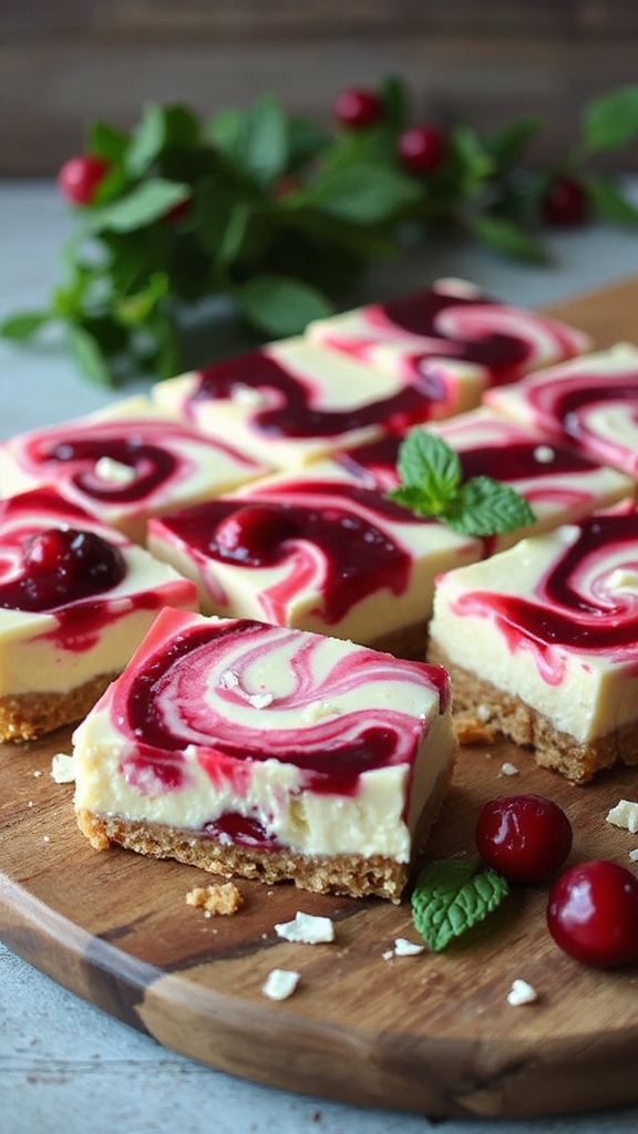 white chocolate cranberry cheesecake bars