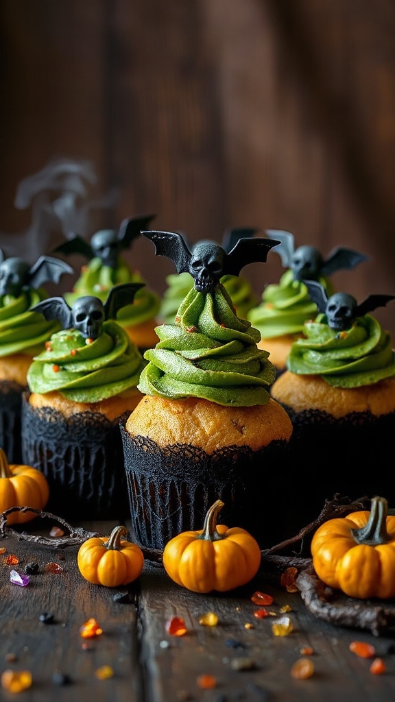 wicked witch vanilla cupcakes
