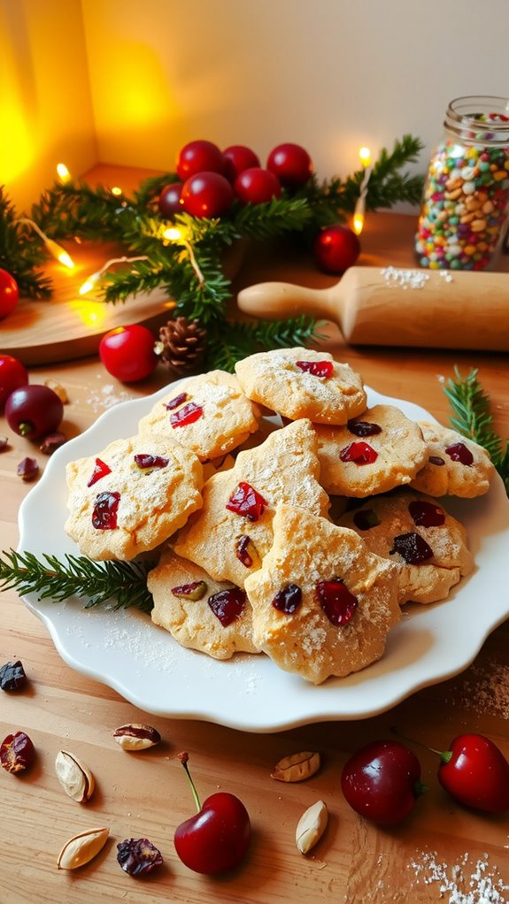 cherry pistachio christmas treats