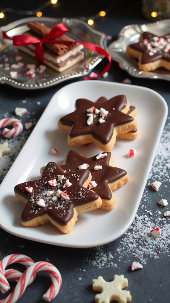 chocolate covered peppermint cookies