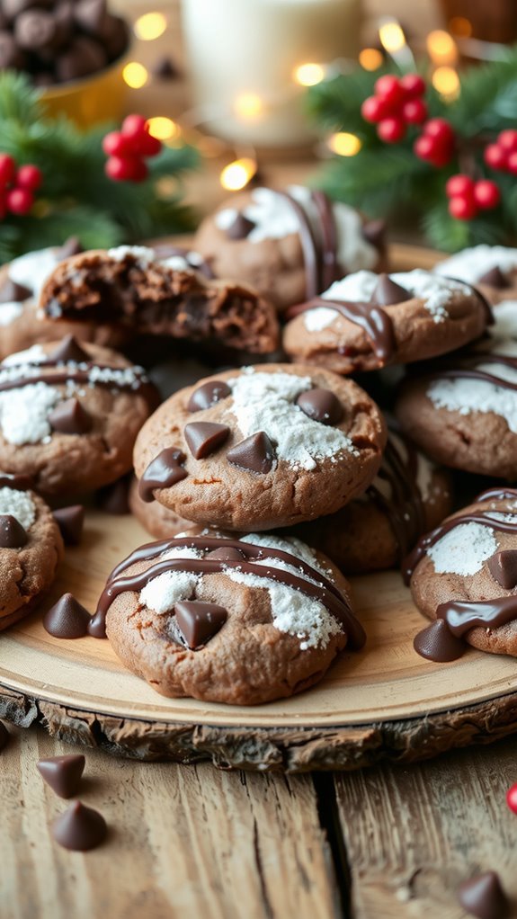 chocolate dipped christmas cookies
