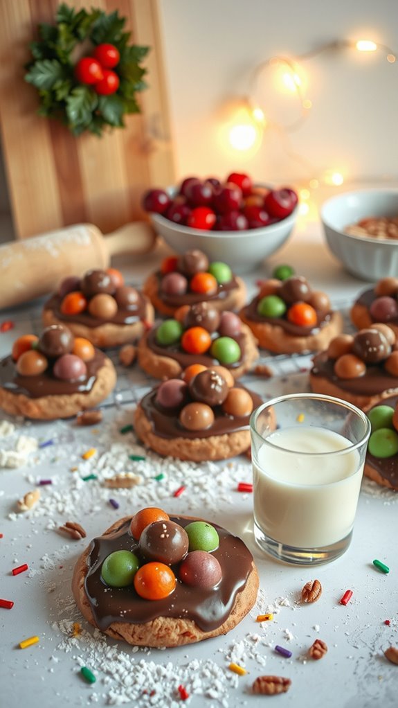 chocolate malted milk cookies