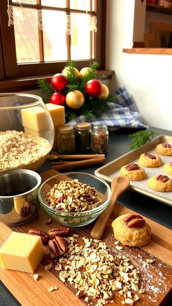 christmas oatmeal pecan cookies