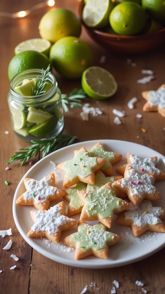 coconut lime holiday cookies