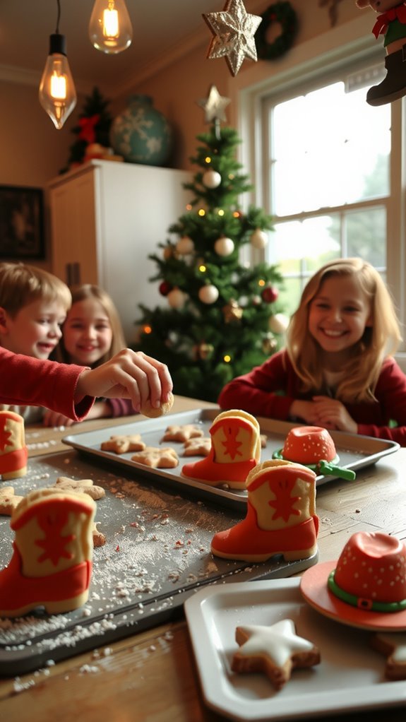 cowboy themed festive cookies