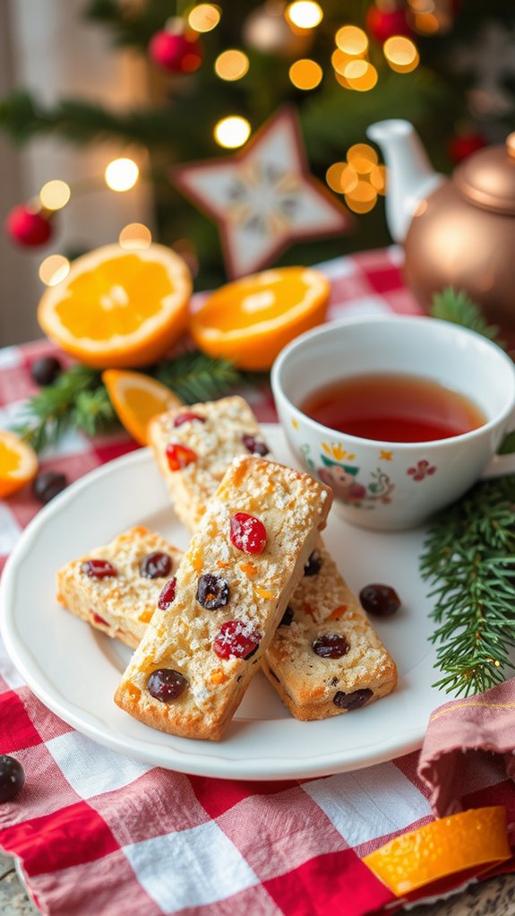 cranberry orange flavored biscotti