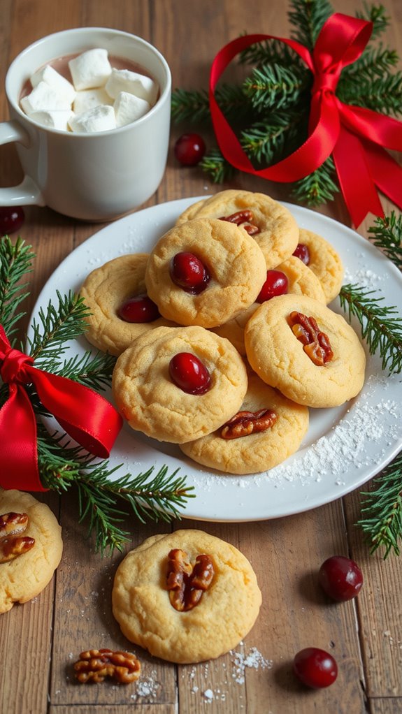 cranberry walnut holiday cookies