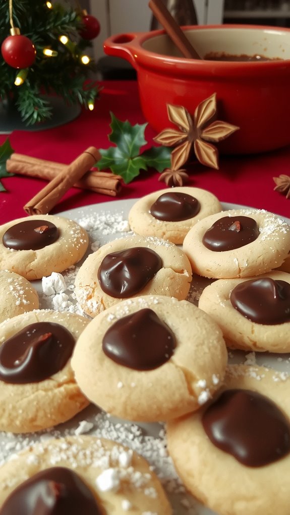 eggnog flavored chocolate cookies