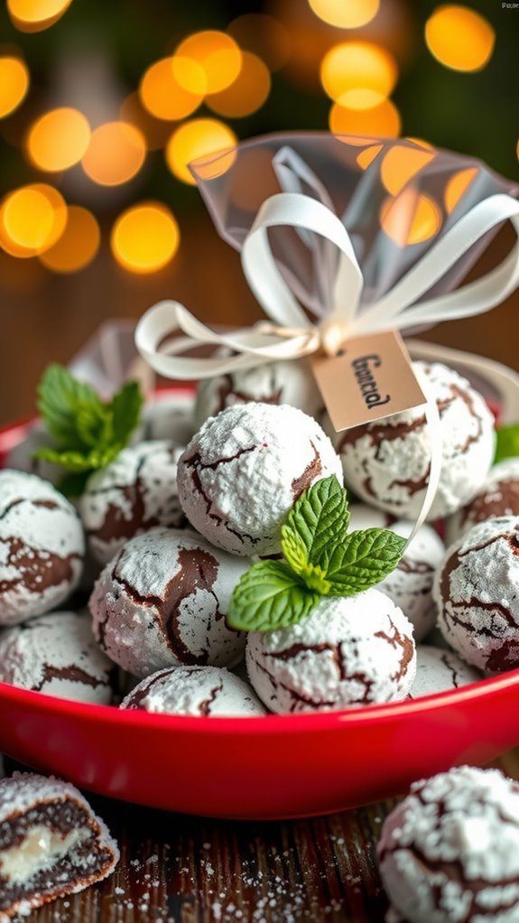 festive rum ball presentation