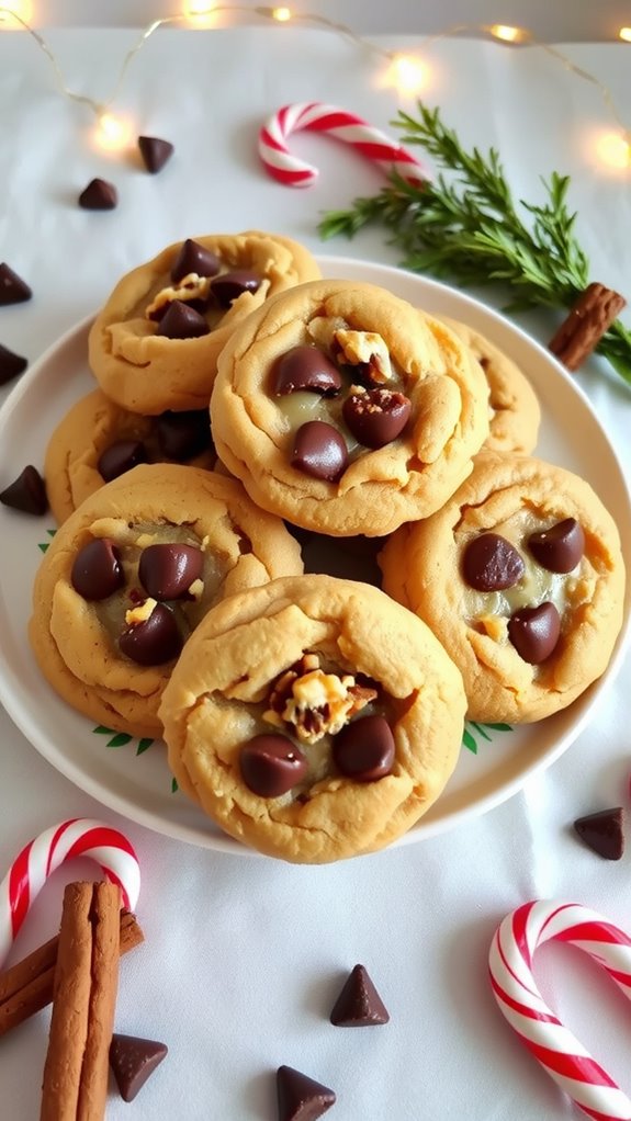 festive walnut chocolate cookies