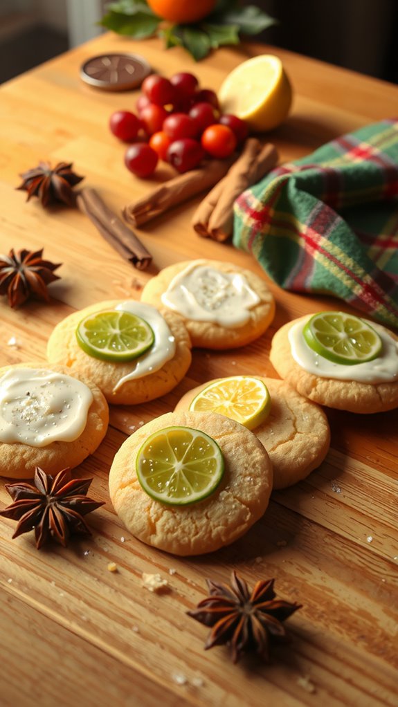 ginger lime festive cookies