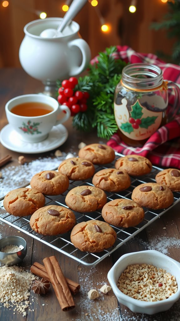 holiday baking molasses cookies