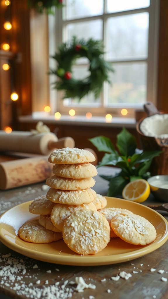 lemon coconut christmas cookies