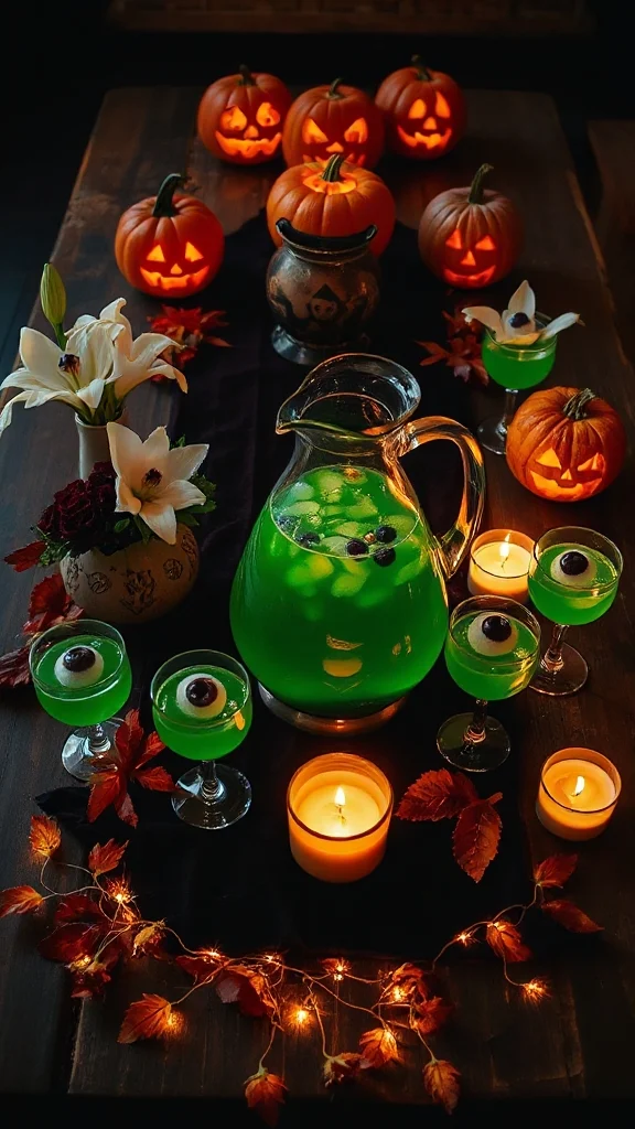 spooky green cocktail recipe