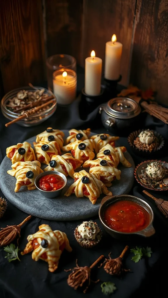 mummy pizza bites halloween treats