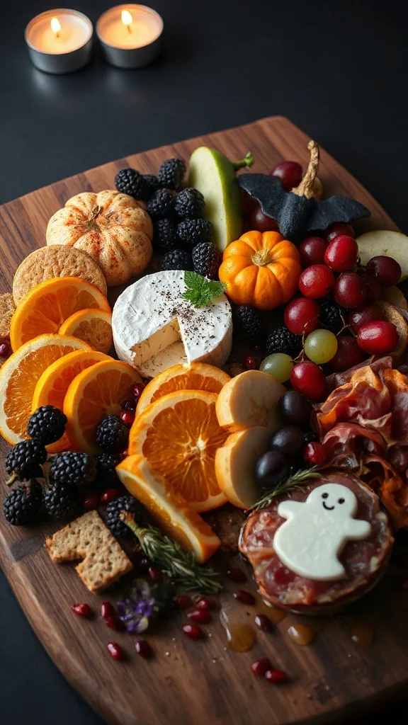 spooky halloween fruit display