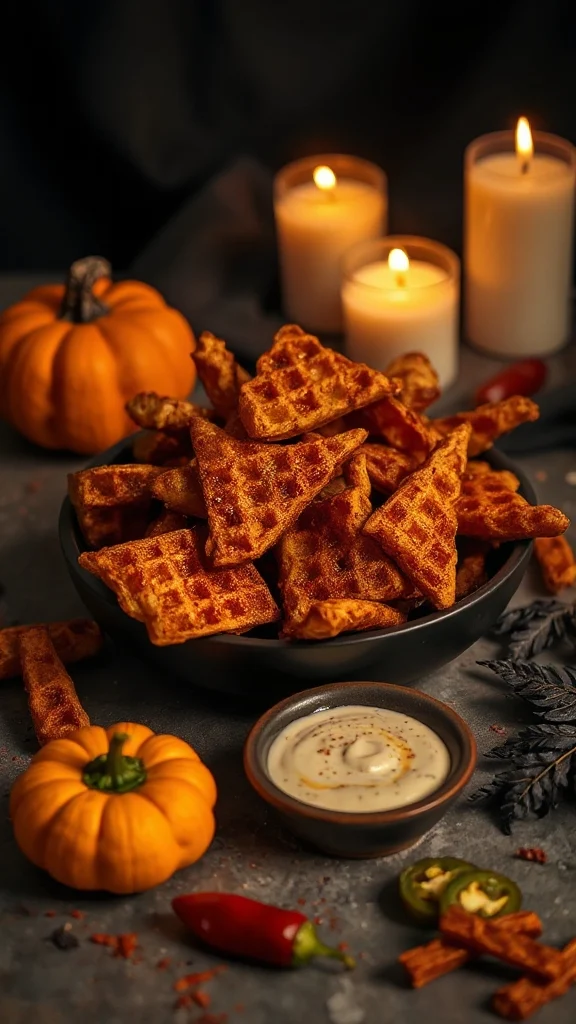 crispy waffle fries appetizer