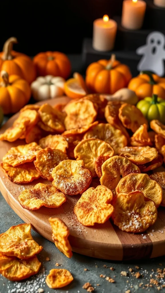 festive healthy apple crisps