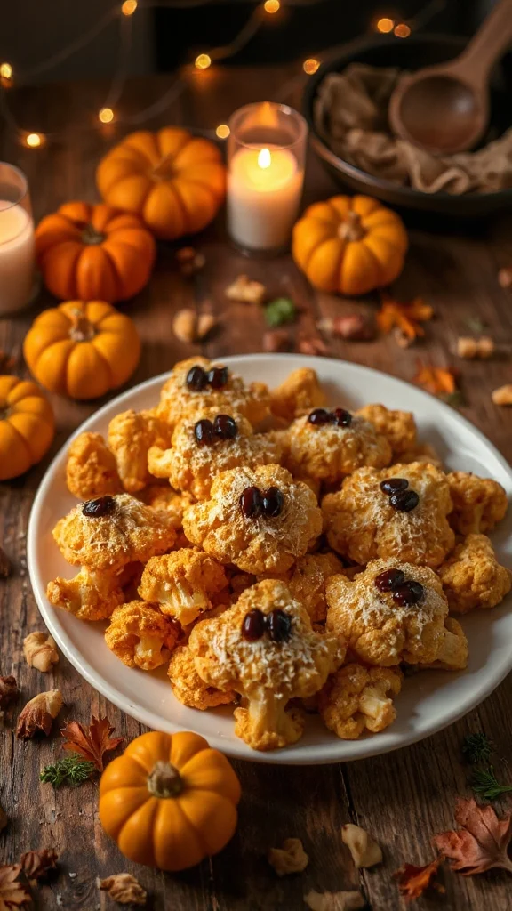 spooky cauliflower halloween snack