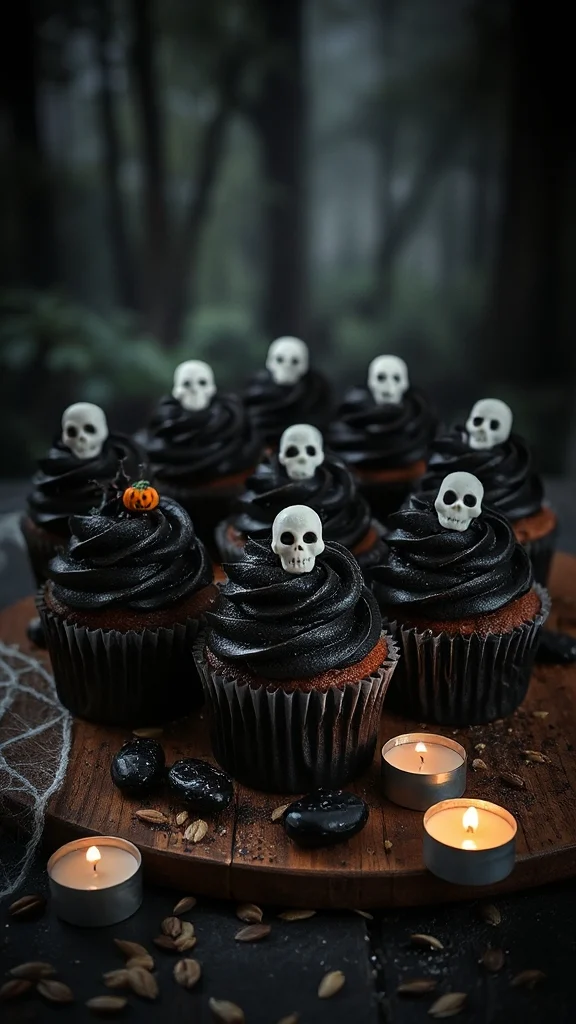 eerie velvet halloween cupcakes eerie velvet halloween cupcakes