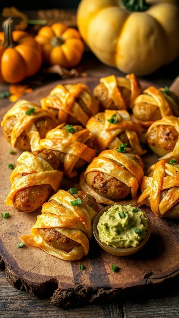 mummy style halloween snack