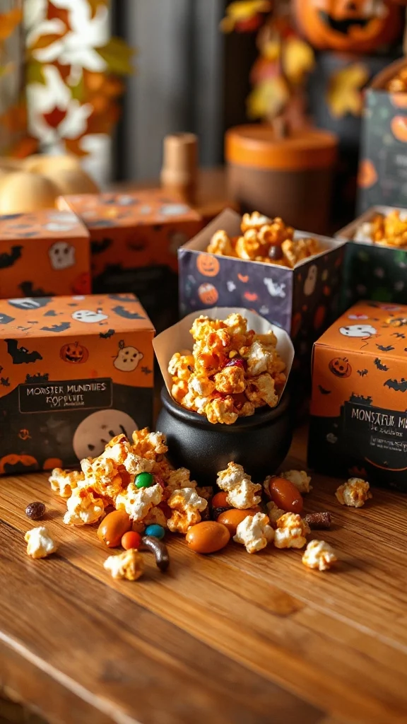 spooky halloween popcorn treat