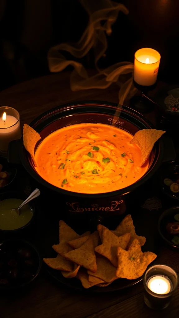 creepy halloween crab dip