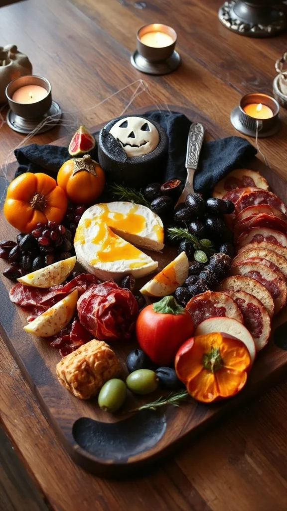 spooky halloween charcuterie board