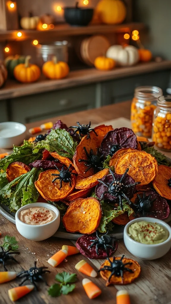 crispy halloween veggie chips