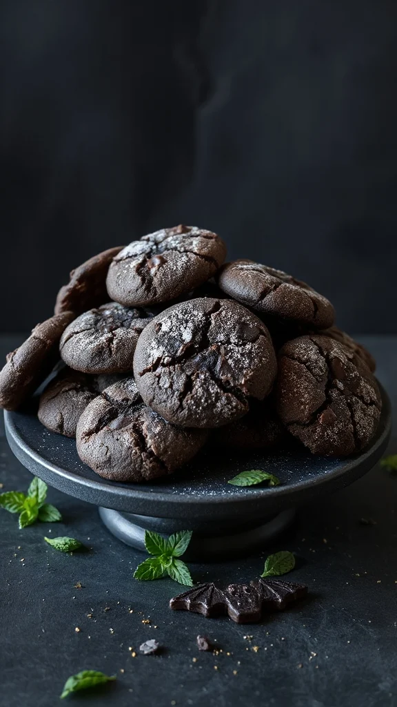 spooky chocolate charcoal cookies spooky chocolate charcoal cookies