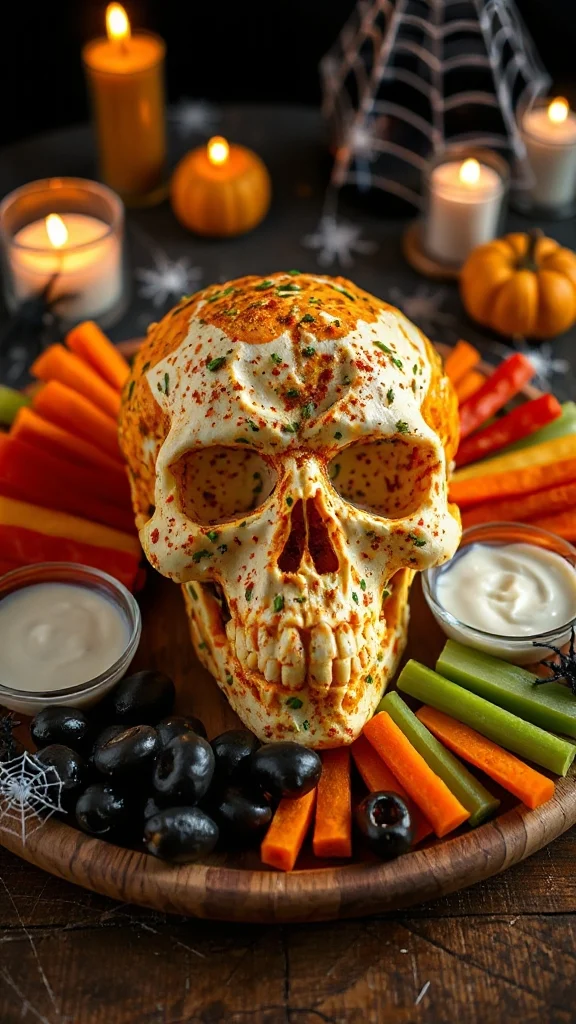 gruesome halloween cheese ball