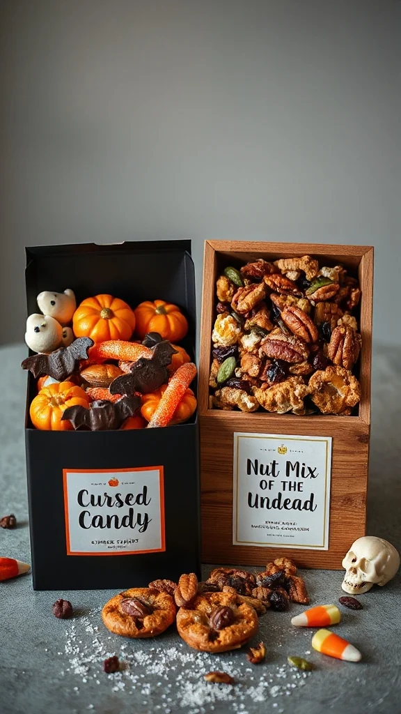 spooky candy nut mix