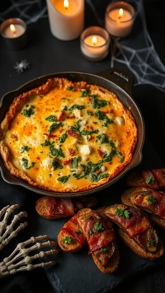 creamy halloween spinach dip