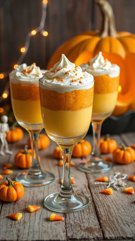 candy corn layered dessert